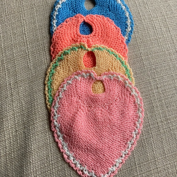 Vintage heartshaped set of washcloths, handmade, stocking stuffers - Picture 1 of 4